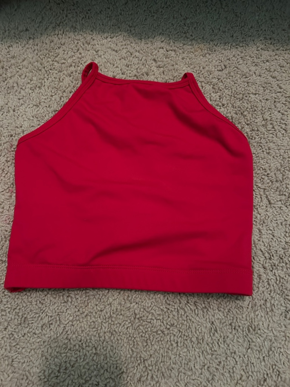 Red Cropped Tank Top